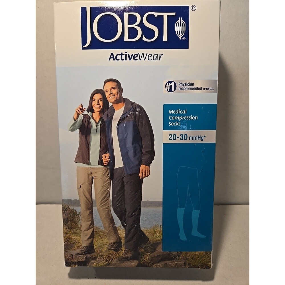 Lot of 3 NEW JOBST ActiveWear Compression Socks 20-30 mmHg Medium - White - NIB